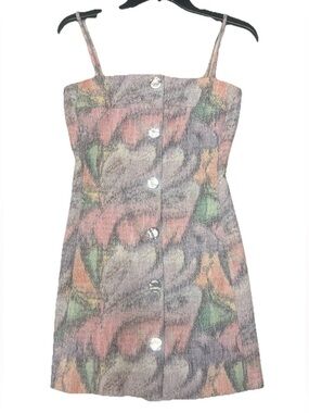Beautiful Rodebjer Willa Pastel Mini Dress XS Corset Style Glittery MSRP $540